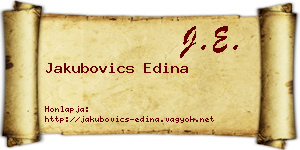 Jakubovics Edina névjegykártya